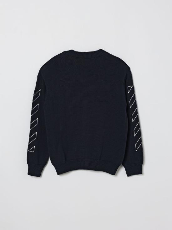 26SS [키즈] 오프화이트 가디건 OBHB001S26KNI001 410 Blue - OFF WHITE