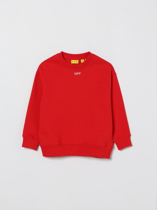 26SS [키즈] 오프화이트 티셔츠 OBBA001S26FLE005 600 Red