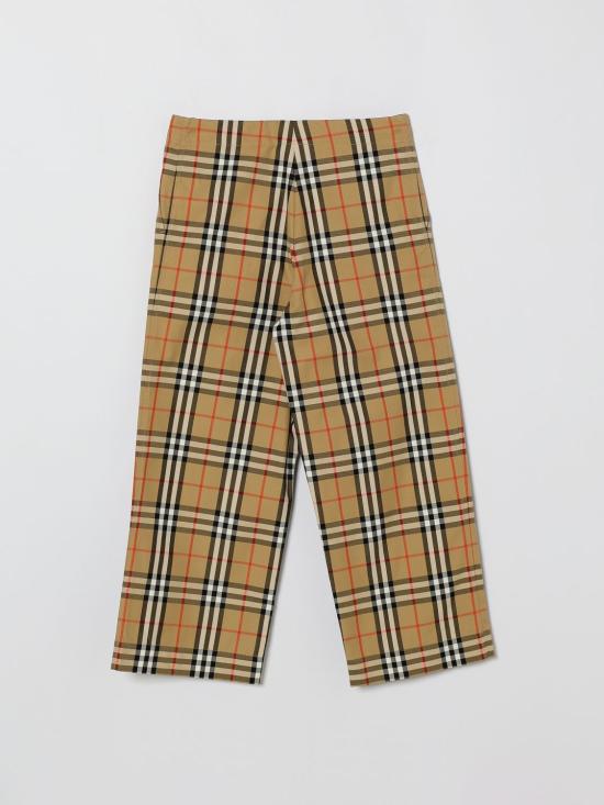 26SS [키즈] 버버리 스트레이트 팬츠 8117138 B9368 Brown - BURBERRY