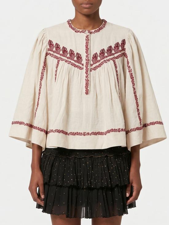 26SS 이자벨마랑에뚜왈 탑 HT0044FCD1J16E BERD Beige