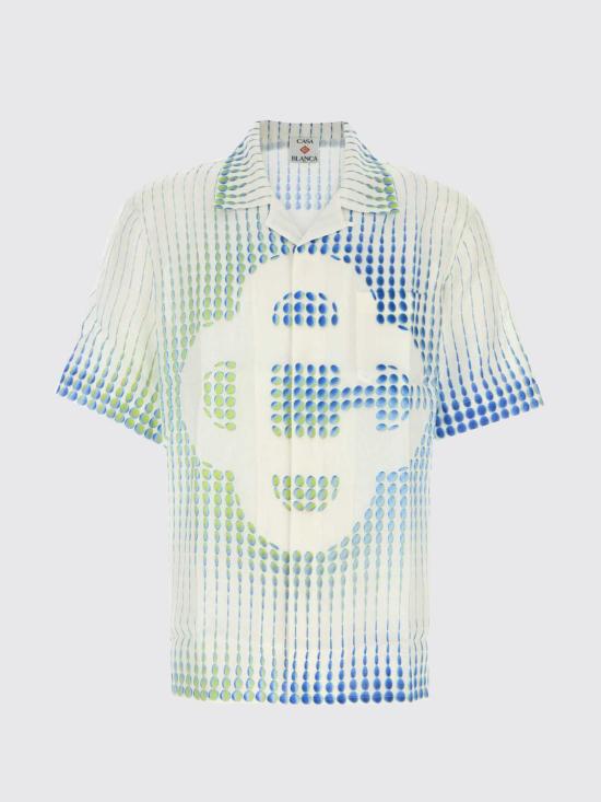 26SS 카사블랑카 반팔 셔츠 MSP26SH003 05 White - CASABLANCA