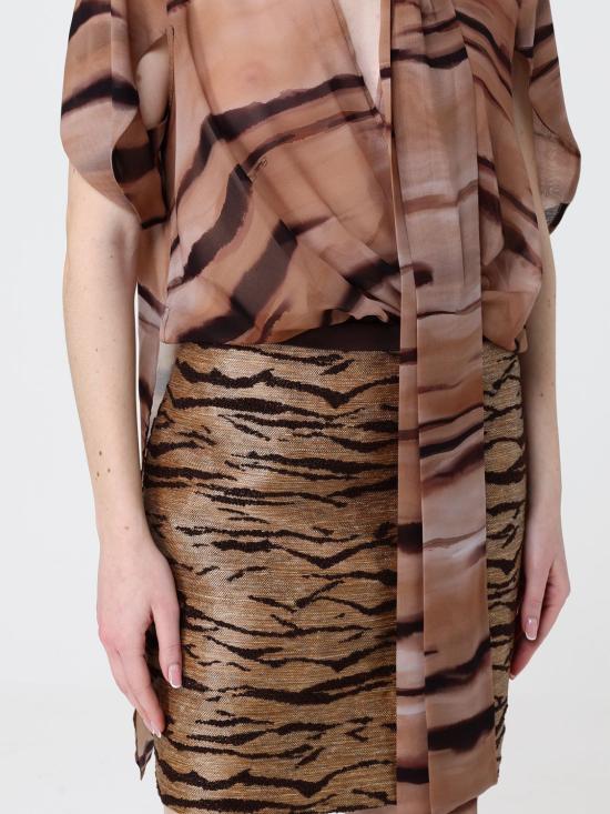 26SS 엘리자베타프랜치 롱 원피스 AB95662E2 470 Camel - ELISABETTA FRANCHI