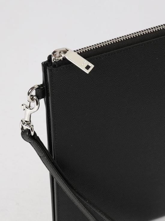 26SS 생로랑 엠보스 레더 파리 지퍼 태블릿 홀더 683865BTY0N 1000 Black - SAINT LAURENT