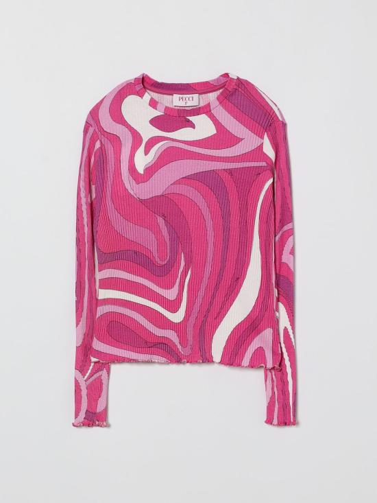 26SS [키즈] 푸찌 티셔츠 PY8A60Z3683 570BC Fuchsia