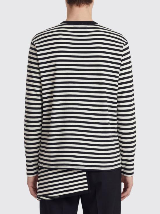 26SS 요지 야마모토 스웨터 HKT56074 WHTXBLK1 White - YOHJI YAMAMOTO