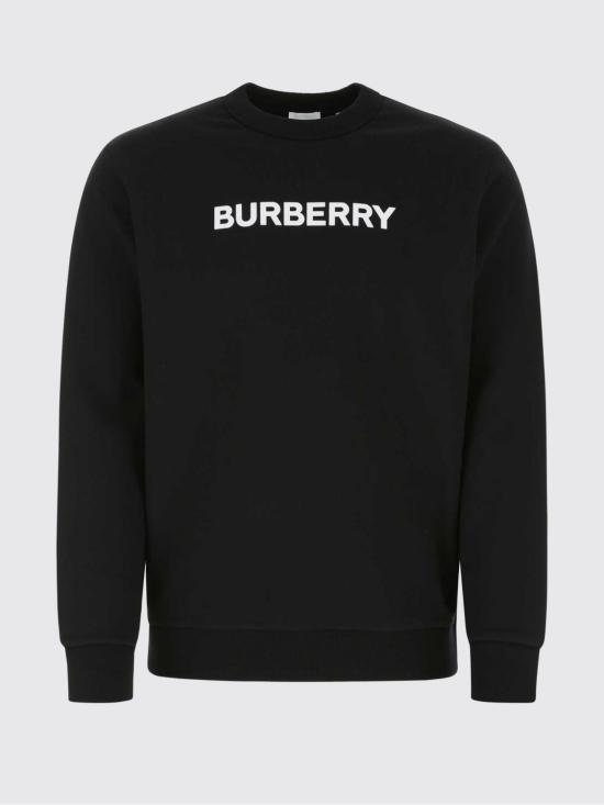 26SS 버버리 로고 프린트 코튼 스웨트셔츠 8055312 Black - BURBERRY
