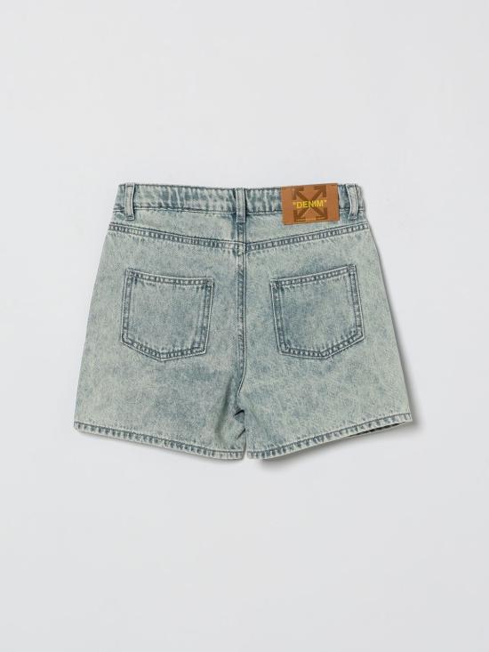 26SS [키즈] 오프화이트 데님 숏팬츠 OGYc004S26DEN001 452 Blue - OFF WHITE