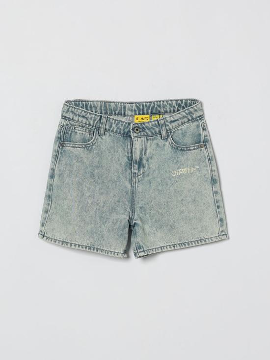 26SS [키즈] 오프화이트 데님 숏팬츠 OGYc004S26DEN001 452 Blue