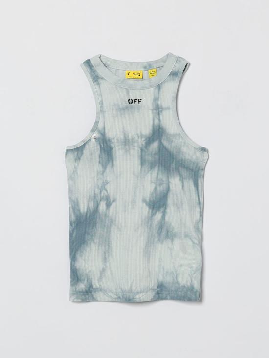 26SS [키즈] 오프화이트 티셔츠 OGAD009S26JER001 451 Blue