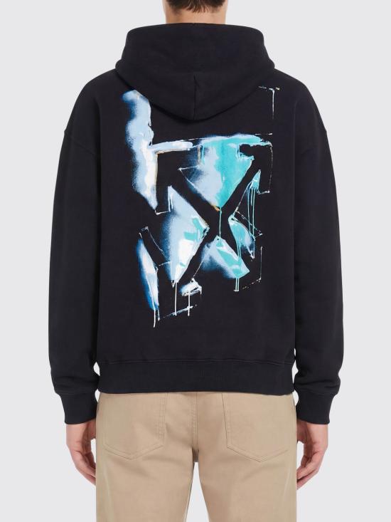 26SS 오프화이트 긴팔 티셔츠 OMBB085S26FLE00G 0001 Black - OFF WHITE