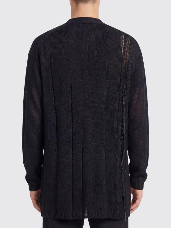 26SS 요지 야마모토 가디건 HKK75374 BLACK1 Black - YOHJI YAMAMOTO