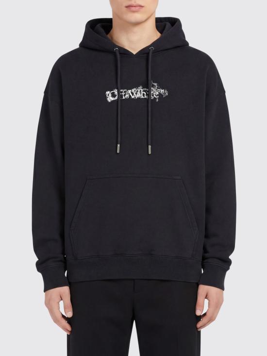 26SS 오프화이트 긴팔 티셔츠 OMBB085S26FLE00H 0001 Black