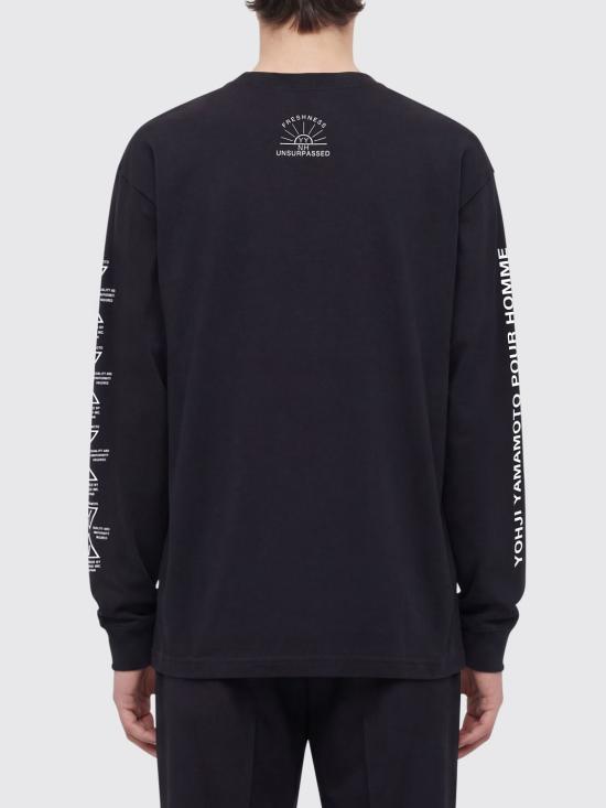 26SS 요지 야마모토 긴팔 티셔츠 HKT98998 BLACK2 Black - YOHJI YAMAMOTO