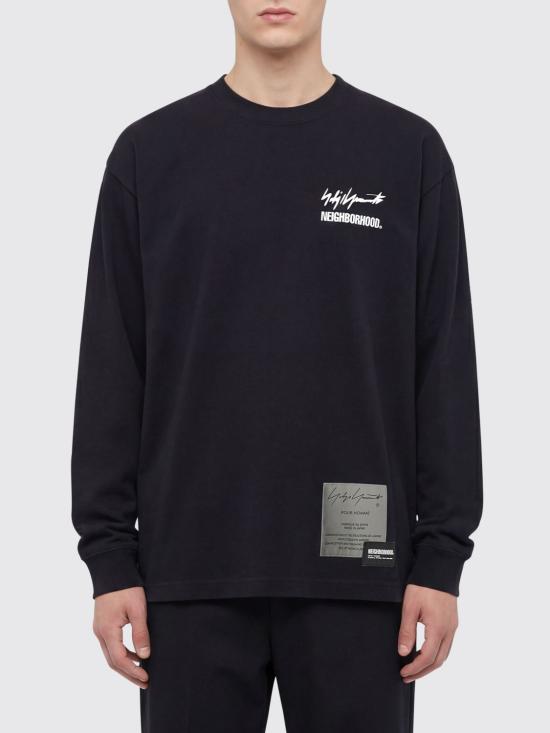 26SS 요지 야마모토 긴팔 티셔츠 HKT98998 BLACK2 Black