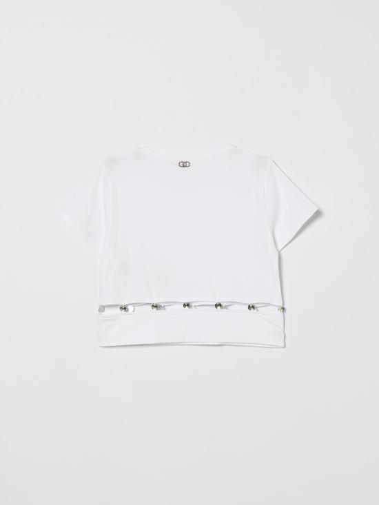 26SS [키즈] 리우조 티셔츠 GA6166JS003 10601 White - LIU JO