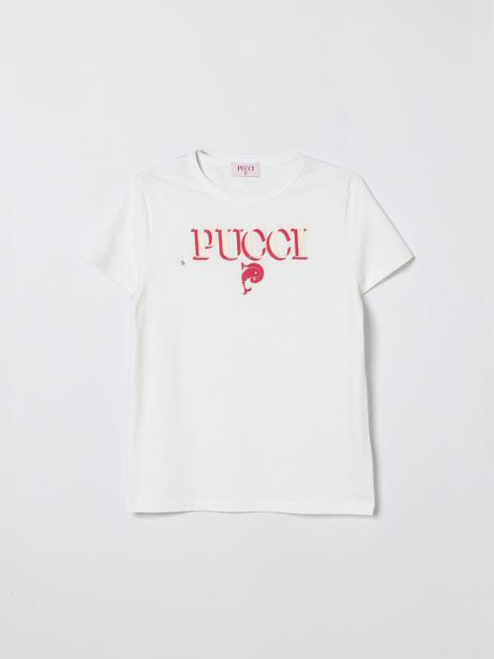 26SS [키즈] 푸찌 티셔츠 PY8B71Z3672 100FU White