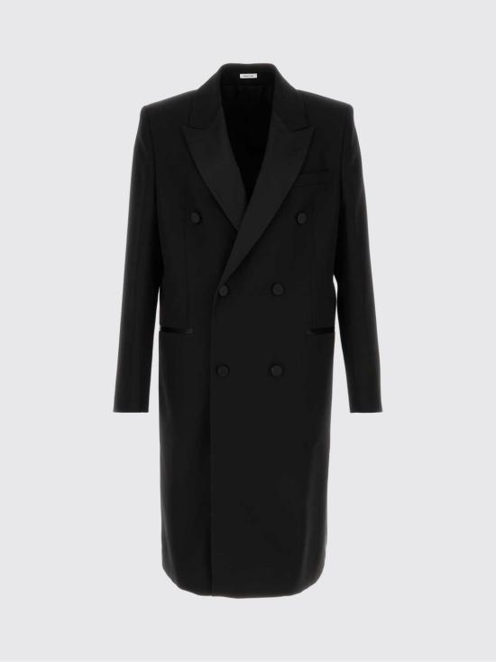 26SS 알렉산더 맥퀸 코트 845470QVAAA 1000 Black - ALEXANDER MCQUEEN