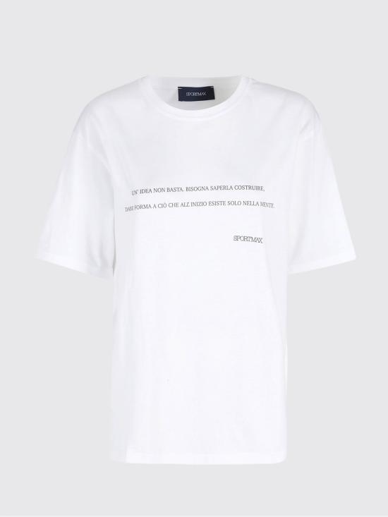 26SS 스포트막스 반팔 티셔츠 2612971015600 001 White - SPORTMAX