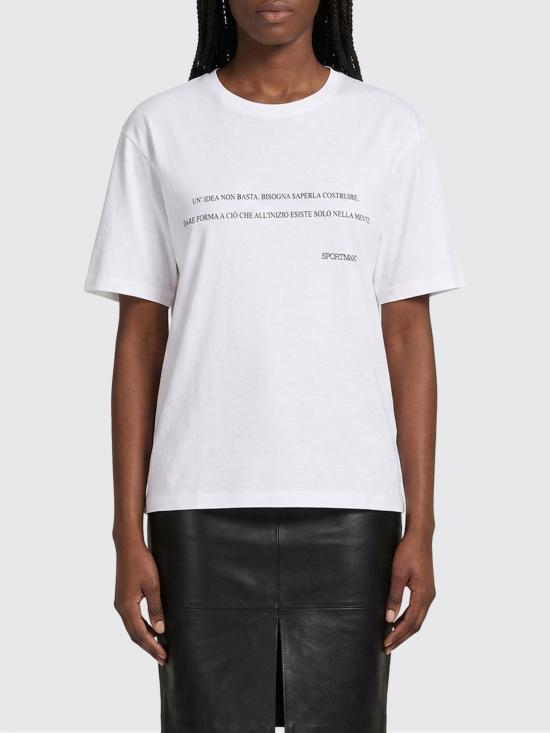 26SS 스포트막스 반팔 티셔츠 2612971015600 001 White