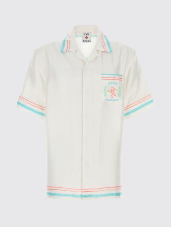 26SS 카사블랑카 반팔 셔츠 MSP26SH003 01 White - CASABLANCA