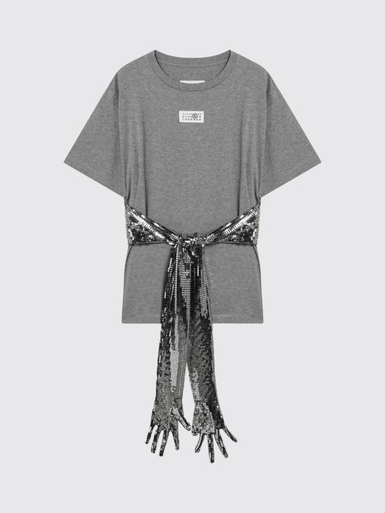 26SS MM6 메종마르지엘라 코튼 티셔츠 윗 글러브 S52GC0358M20170 856M Grey - MM6 MAISON MARGIELA