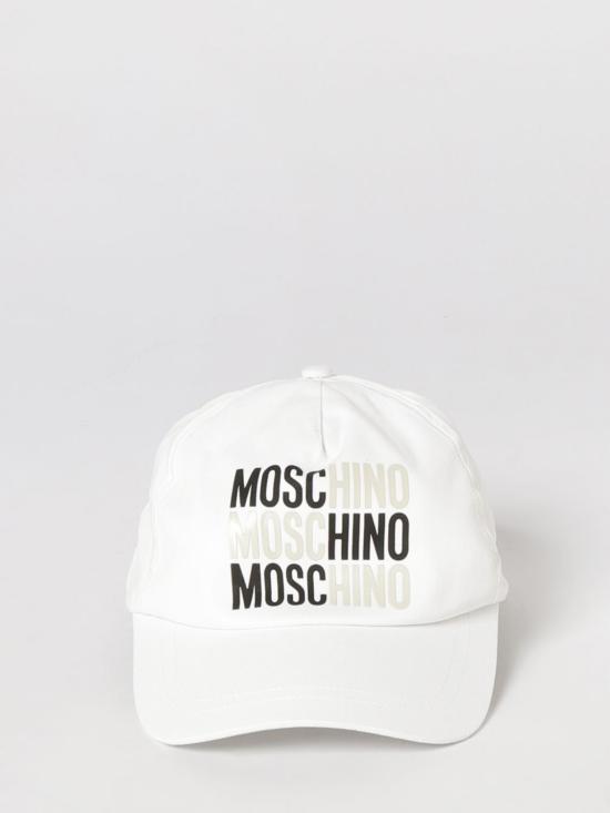 26SS [키즈] 모스키노 모자 HQX00WLOA00 10101 White - MOSCHINO