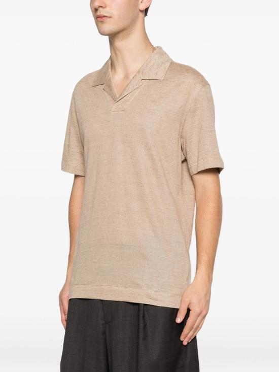 26SS 에르메네질도제냐 폴로 티셔츠 UH352A3H747 N02 Beige - ERMENEGILDO ZEGNA