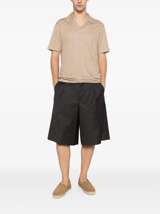 26SS 에르메네질도제냐 폴로 티셔츠 UH352A3H747 N02 Beige - ERMENEGILDO ZEGNA