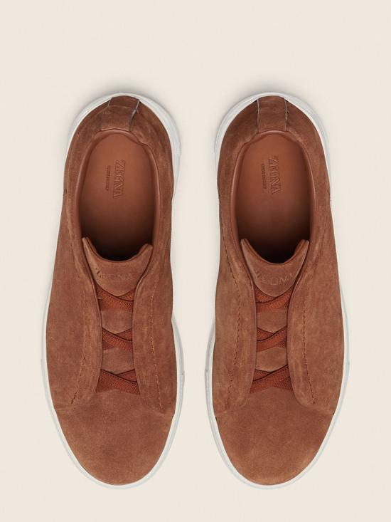 26SS 에르메네질도제냐 스니커즈 LHSOYS4667Z ALM Marrone - ERMENEGILDO ZEGNA