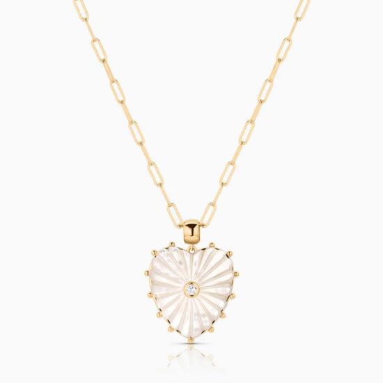  탯치 목걸이/팬던트 Thatch Malene Heart Bail Paperclip Necklace