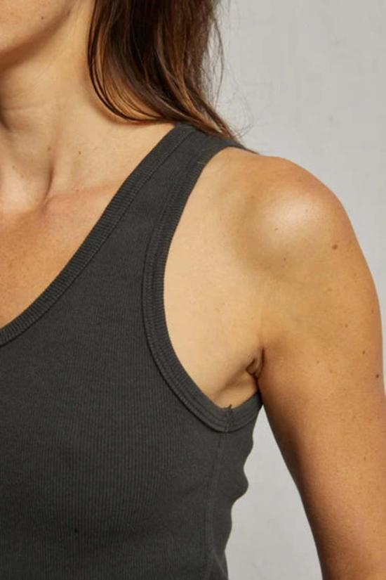  퍼펙트 화이트 티 민소매 티셔츠 블론디 리브 탱크 - PERFECT WHITE TEE