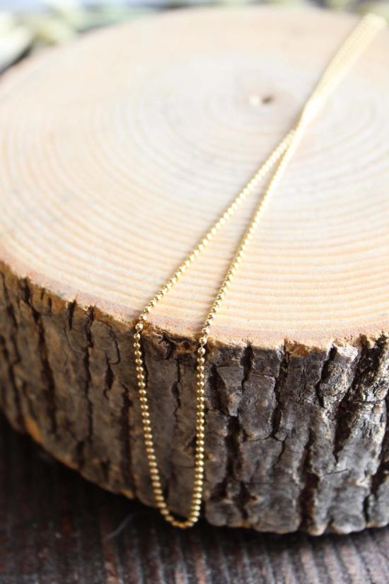  Vintage Jewelry 목걸이/팬던트 빈티지 주얼리 금도금 24인치 1.5mm 볼 체인 목걸이