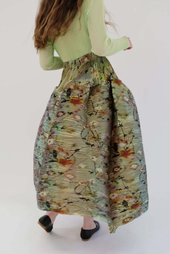  줄리아 호이어 롱 스커트 켄자 스커트 이리데슨트 프랜시스 - JULIA HEUER