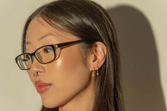  Milk & Rose 이어링 밀크앤로즈 쁘띠 다이아몬드 후프 스털링 실버 귀걸이 - OTHER BRANDS