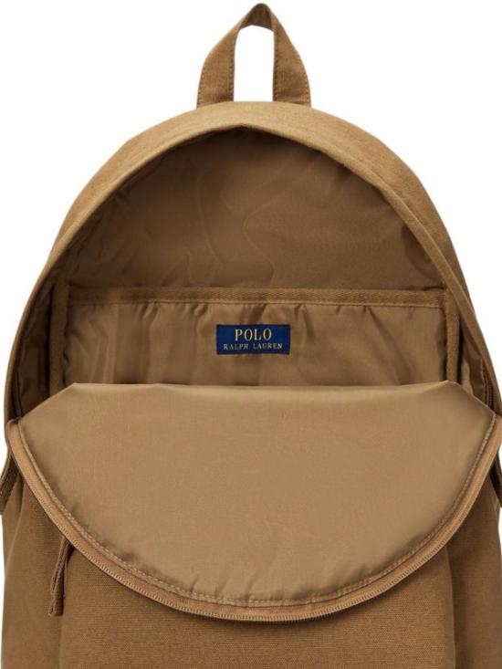 26SS 랄프 로렌 포니 로고 자수 캔버스 백팩 405967603 005 Beige - RALPH LAUREN