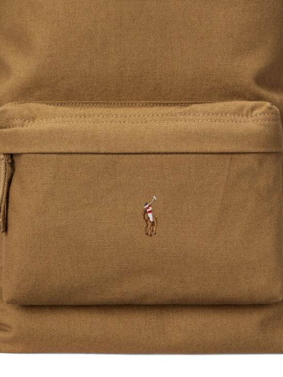 26SS 랄프 로렌 포니 로고 자수 캔버스 백팩 405967603 005 Beige - RALPH LAUREN