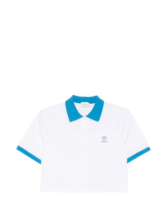 26SS 베르사체 폴로 티셔츠 10245171A17681 2W9H0 Bianco