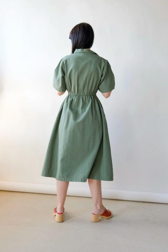  노블 롱 원피스 고급스러운 긴 기장의 실용적인 드레스 그린 - NOBLE