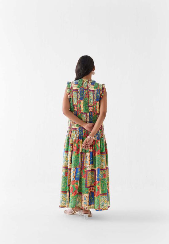  이키비 롱 원피스 Ikkivi 조하리 루칭 드레스 멀티 컬러 - IKKIVI