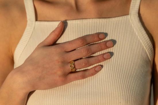  Milk & Rose 반지 밀크 & 로즈 와이어 조절식 - OTHER BRANDS