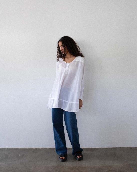  어니스트 코튼 블라우스 아카이브 19호 탑 - HONEST COTTON