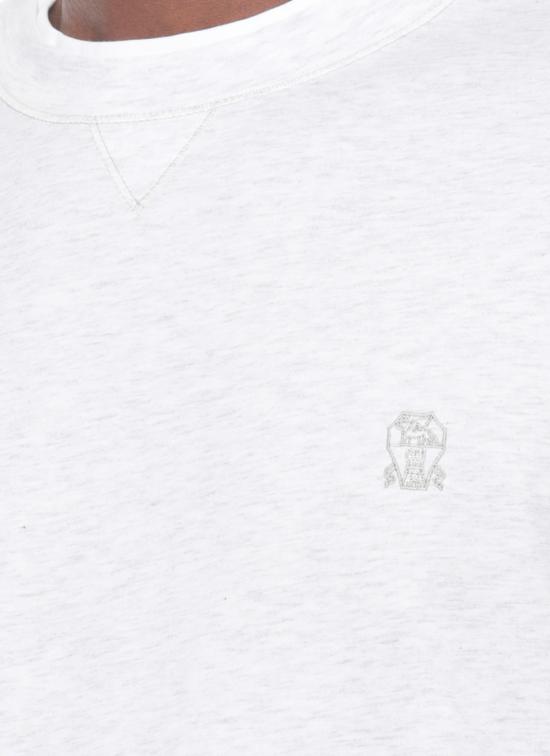 26SS 브루넬로 쿠치넬리 레이어링 코튼 저지 크루넥 티셔츠 M0B137451G CY887 Ivory - BRUNELLO CUCINELLI