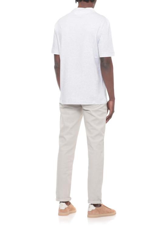 26SS 브루넬로 쿠치넬리 레이어링 코튼 저지 크루넥 티셔츠 M0B137451G CY887 Ivory - BRUNELLO CUCINELLI