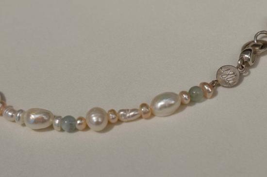  Milk & Rose 목걸이/팬던트 밀크 앤 로즈 모시 아게이트 진주 목걸이 - OTHER BRANDS