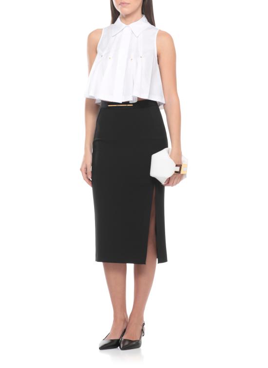 26SS 엘리자베타프랜치 블라우스 CA16362E2 100 White - ELISABETTA FRANCHI