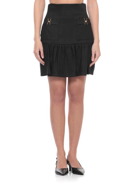 26SS 엘리자베타프랜치 미디 스커트 GO18662E2 110 Nero - ELISABETTA FRANCHI