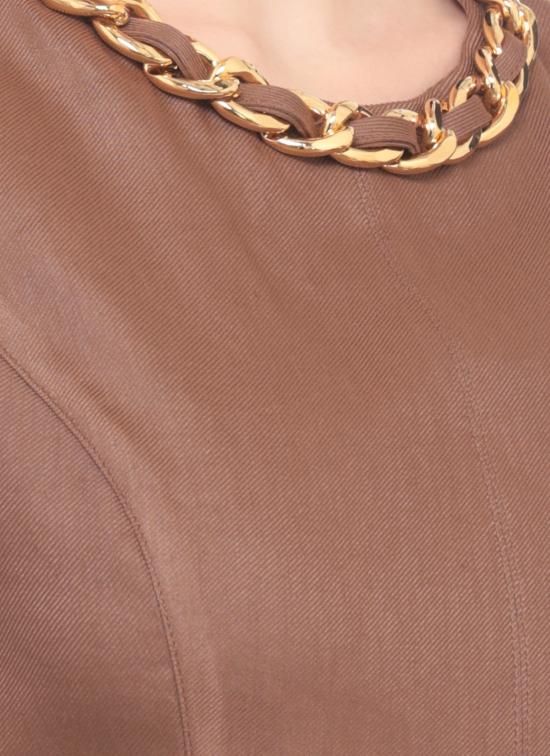 26SS 엘리자베타프랜치 민소매 티셔츠 TO06062E2 600 Brown - ELISABETTA FRANCHI