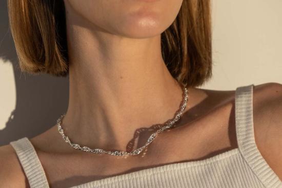  Milk & Rose 목걸이/팬던트 밀크 앤 로즈 트위스티 체인 스털링 실버