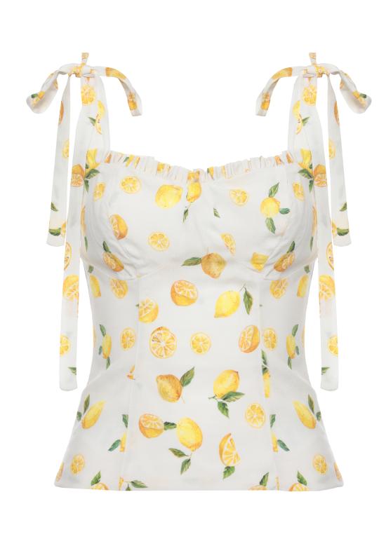 26SS 마 데 마가리타스 민소매 티셔츠 MMABW01552 PTTS0053CITRON ECRU Avorio