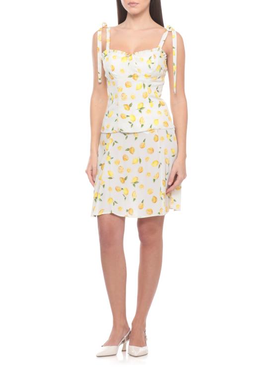 26SS 마 데 마가리타스 미디 스커트 MMABW01549 PTTS0053CITRON ECRU Avorio - MAR DE MARGARITAS